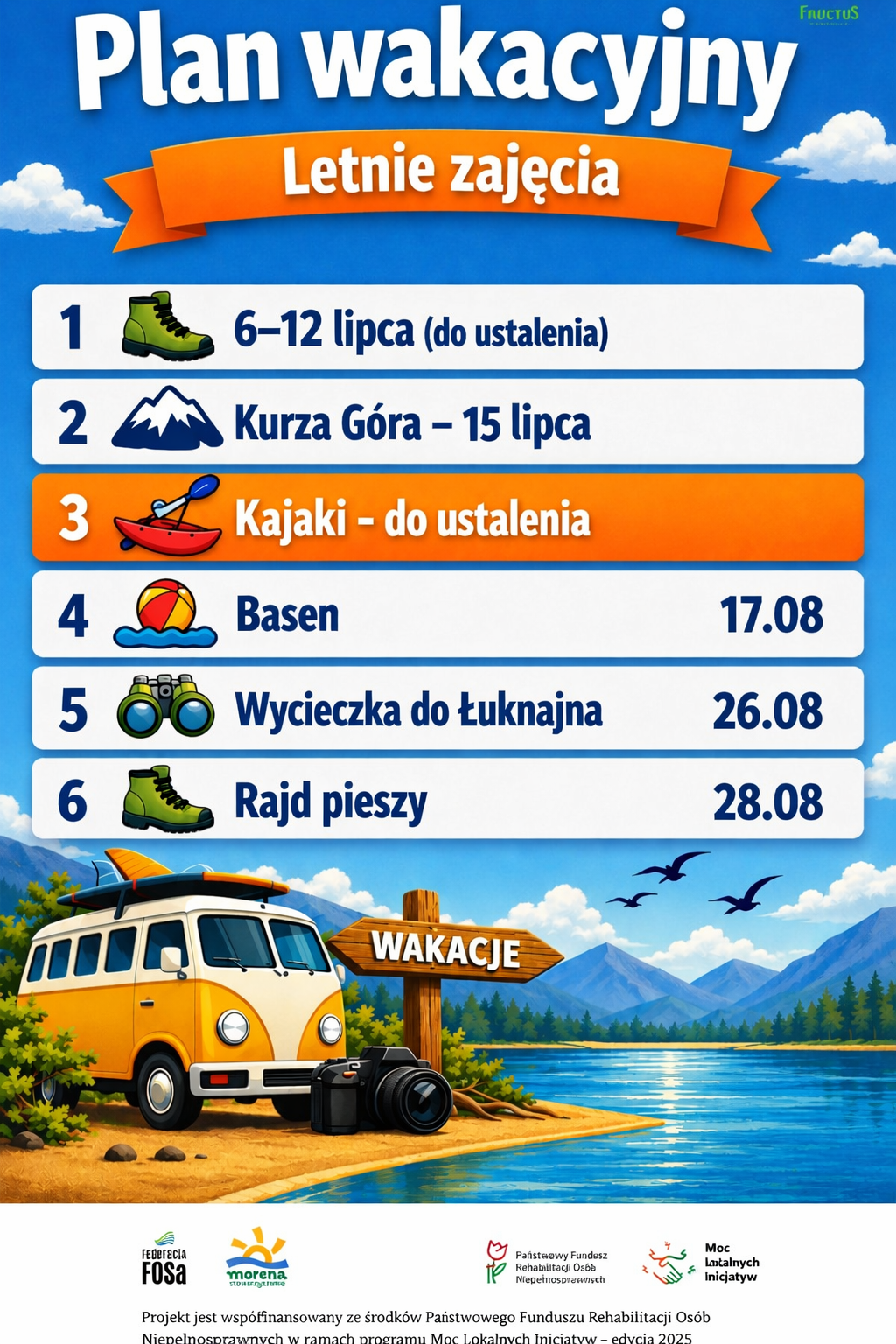Letnie zajęcia Fundacji Fructus